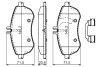 0986494593 Комплект тормозных колодок, дисковый тормоз BOSCH підбір по vin на Brocar