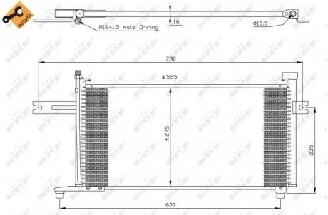 35315 Радіатор кондиціонера NRF підбір по vin на Brocar