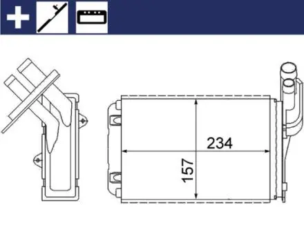 AH99000S NAGRZEWNICA RENAULT MEGANE 95- CLIO 98- MAHLE / KNECHT подбор по vin на Brocar
