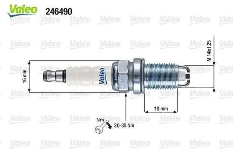 246490 Свеча зажигания VALEO подбор по vin на Brocar