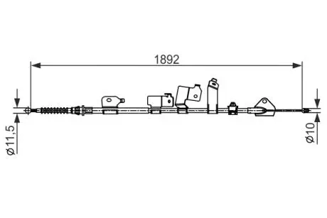 1987482439 Тормозной трос BOSCH подбор по vin на Brocar
