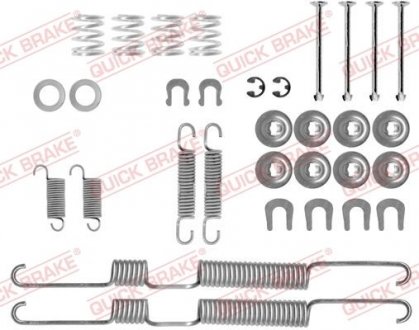 1050698 Комплект монтажный тормозных колодок задн. Toyota HiLux 2.4D 88-05/4 Runner 2.7i/3.4i 95-96 QUICK BRAKE подбор по vin на Brocar