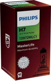 13972MLC1 Автолампа Philips 13972mlc1 MasterLife H7 PX26d 70 W прозрачная PHILIPS підбір по vin на Brocar