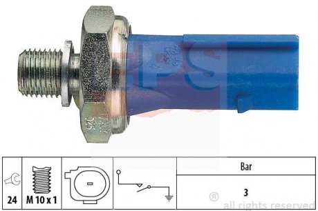 1800212 Датчик тиску масла VW 2.0 12- (синій) EPS підбір по vin на Brocar
