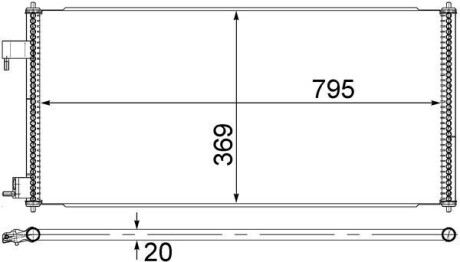 AC689000S Радиатор кондиционера Ford Transit Connect 1.8 TDCI 02-13 MAHLE / KNECHT подбор по vin на Brocar