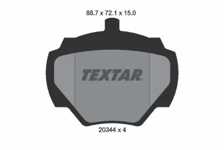 2034402 Гальмівні колодки, дискове гальмо (набір) TEXTAR підбір по vin на Brocar