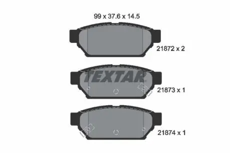 2187202 Комплект тормозных колодок, дисковый тормоз TEXTAR подбор по vin на Brocar