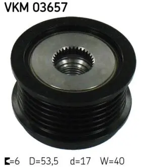 VKM03657 Шкив генератора SKF подбор по vin на Brocar