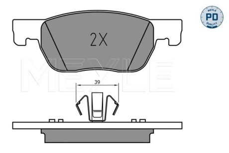 0252234220PD Колодки гальмівні OPEL P. ASTRA K 1,0-1,6 15- MEYLE підбір по vin на Brocar