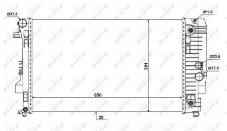 58440 Радіатор NRF підбір по vin на Brocar