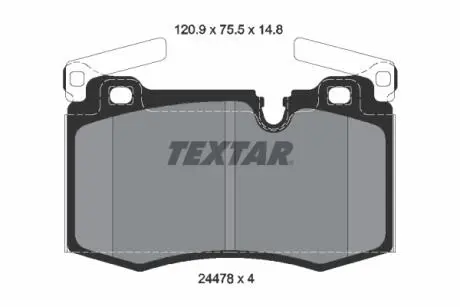 2447801 Тормозные колодки дисковые TEXTAR підбір по vin на Brocar