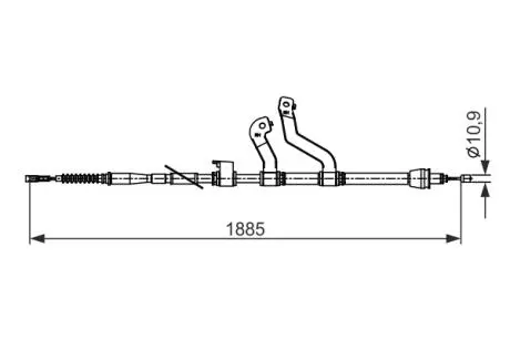 1987482573 Трос, стоянкова гальмівна система 1 987 482 573 BOSCH BOSCH підбір по vin на Brocar