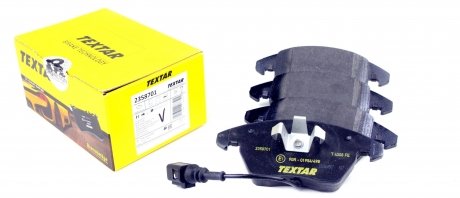 2358701 Колодки гальмівні (передні) VW Caddy 03- (Teves) Q+ (ушки вниз) (з датчиком) TEXTAR підбір по vin на Brocar