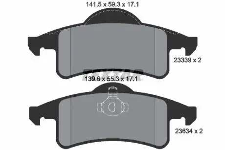 2333901 Тормозные колодки дисковые TEXTAR подбор по vin на Brocar