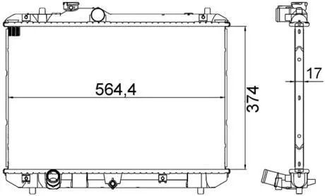 CR1194000S CHŁODNICA SUZUKI SWIFT 1,3/1,5/1,6 05- MAHLE / KNECHT підбір по vin на Brocar