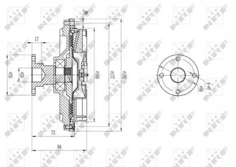 49591 Віскомуфта MITSUBISHI L200 11/2005&gt; (вир-во NRF) NRF підбір по vin на Brocar
