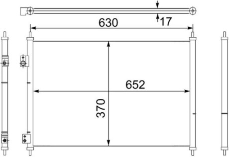 AC755000S SKRAPLACZ KLIMATYZACJI HONDA CIVIC 01- MAHLE / KNECHT підбір по vin на Brocar