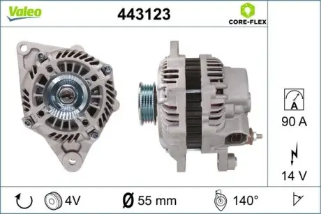 443123 Генератор VALEO подбор по vin на Brocar