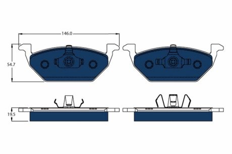 GDB1984BTE Колодки гальмівні VW P. UP 13- ELECTRIC BLUE TRW підбір по vin на Brocar