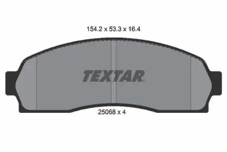 2506801 Комплект тормозных колодок, дисковый тормоз 2506801 TEXTAR TEXTAR подбор по vin на Brocar