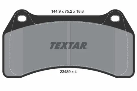 2348901 Комплект тормозных колодок, дисковый тормоз TEXTAR підбір по vin на Brocar