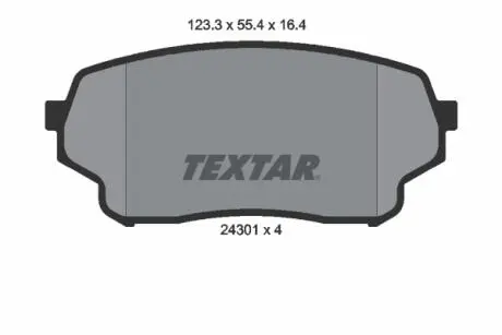 2430101 Тормозные колодки дисковые TEXTAR подбор по vin на Brocar
