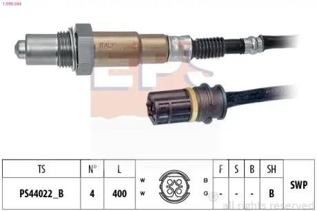 1998284 Лямбда-зонд MB A (W168)/C (W202,W203,S202)/E (W210,W211, W220)/Vito (639)/Vaneo EPS підбір по vin на Brocar