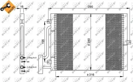 35307 Конденсатор, кондиционер NRF подбор по vin на Brocar