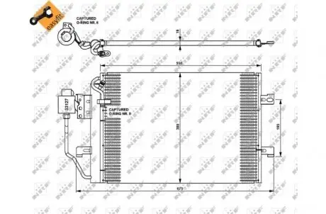 35309 Конденсатор, кондиционер NRF подбор по vin на Brocar
