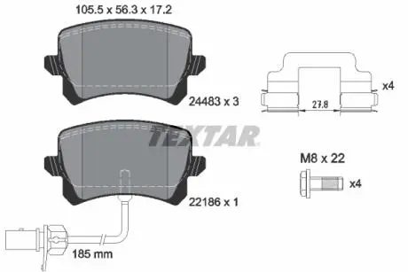 2448307 Автодеталь TEXTAR подбор по vin на Brocar