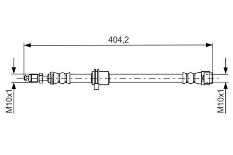 1987481679 Шланг тормозной (передний) Mini (F55/F56/F57) 13- (L=360mm) BOSCH подбор по vin на Brocar