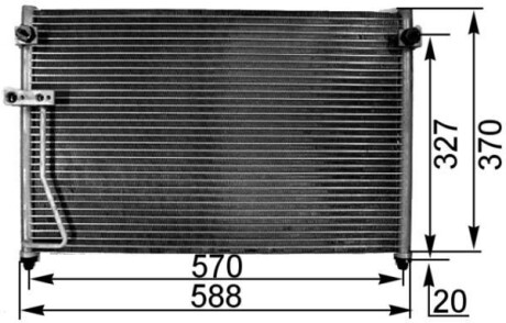 AC301000S SKRAPLACZ KLIMATYZACJI MAZDA 626 98-02 MAHLE / KNECHT підбір по vin на Brocar