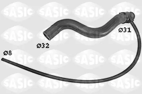 SWH6819 Шланг гумовий системи охолодження SASIC підбір по vin на Brocar