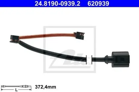 24819009392 Датчик зносу гальмівних колодок(дискових) ATE підбір по vin на Brocar