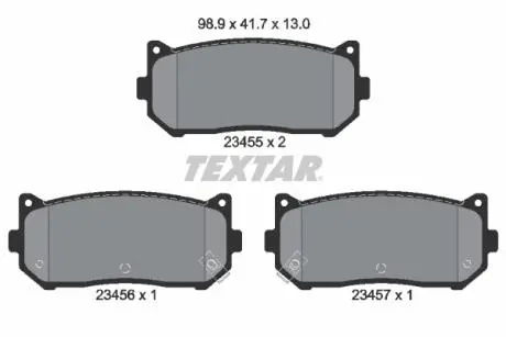 2345501 Тормозные колодки дисковые TEXTAR подбор по vin на Brocar