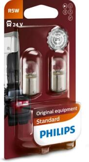 13821B2 Автолампа Philips 13821B2 Standard R5W BA15s 5 W прозрачная PHILIPS підбір по vin на Brocar
