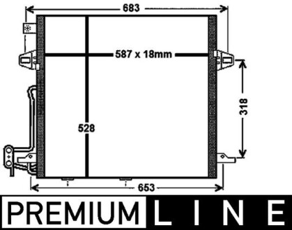 AC756000P Радиатор кондиционера DB W164 ML 05- MAHLE / KNECHT подбор по vin на Brocar