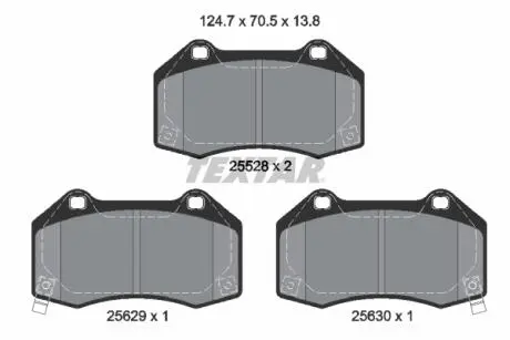 2552803 Гальмівні колодки, дискові TEXTAR підбір по vin на Brocar