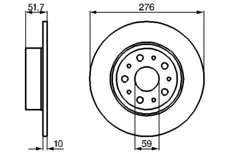 0986478463 Тормозной диск BOSCH підбір по vin на Brocar