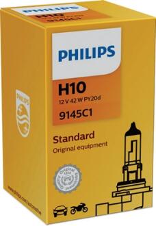 9145C1 Автолампа Philips 9145C1 Standard H10 PY20d 45 W прозрачная PHILIPS підбір по vin на Brocar