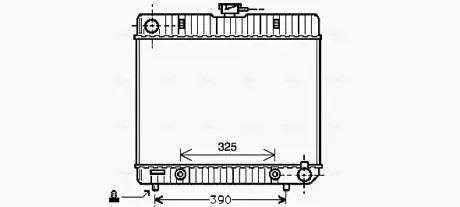 MS2043 Радиатора MB W123 23/28 AT 76-85 (Ava) AVA COOLING подбор по vin на Brocar