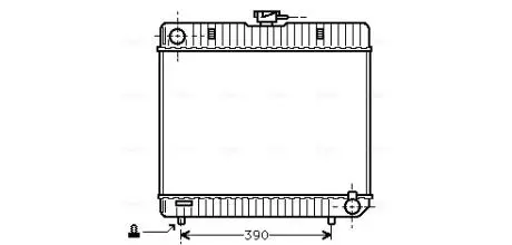 MS2042 Радіатор охолодження двигуна MB W123/W126 MT 76-84 (Ava) AVA COOLING підбір по vin на Brocar