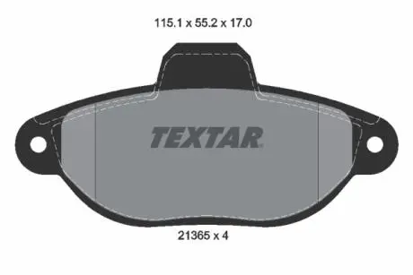 2136502 Гальмівні колодки, дискове гальмо (набір) TEXTAR підбір по vin на Brocar