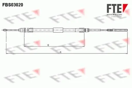 FBS03020 Трос ручного гальма FTE підбір по vin на Brocar