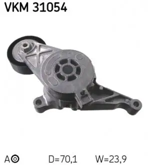 VKM31054 Натяжитель ремня генератора VW 1.9/2.0TDI 04-10 (70.1x23.9) SKF подбор по vin на Brocar