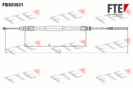 FBS03021 Трос ручного гальма FTE підбір по vin на Brocar