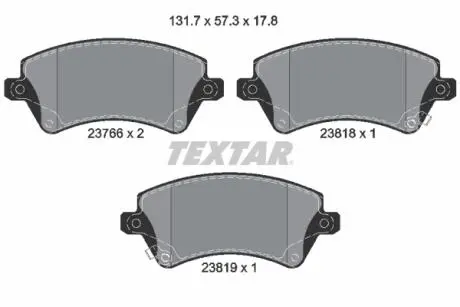 2376601 Колодки гальмівні (передні) Toyota Corolla 02-07 (Lucas) Q+ TEXTAR підбір по vin на Brocar