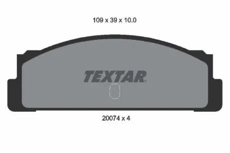 2007404 Гальмівні колодки, дискове гальмо (набір) TEXTAR підбір по vin на Brocar