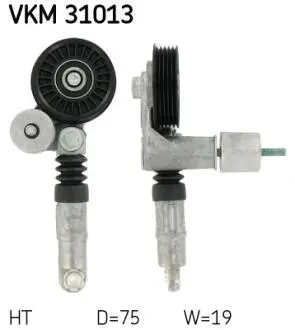 VKM31013 Натяжной ролик A4, A6 1.9TDI,Passat 1.9-2.0TDI SKF подбор по vin на Brocar