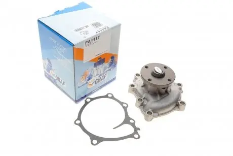 PA1117 Помпа воды Kia Carnival 2.9TD/CRDi 03-06 (R/B) (7 лоп) GRAF підбір по vin на Brocar